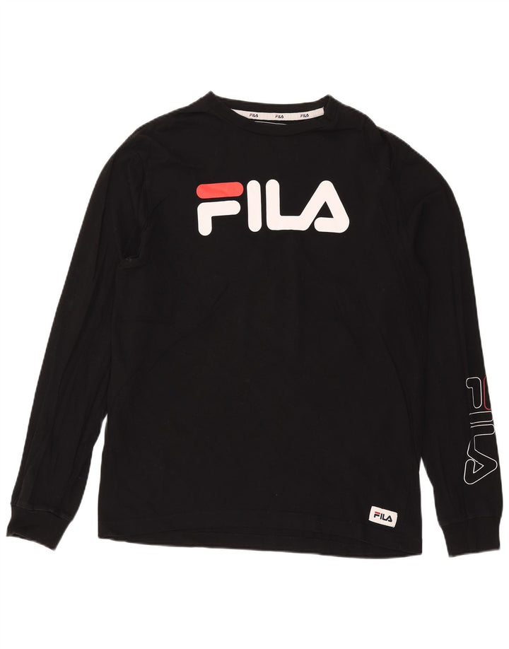 Fila Herre Grafisk Top Langærmet Medium Sort