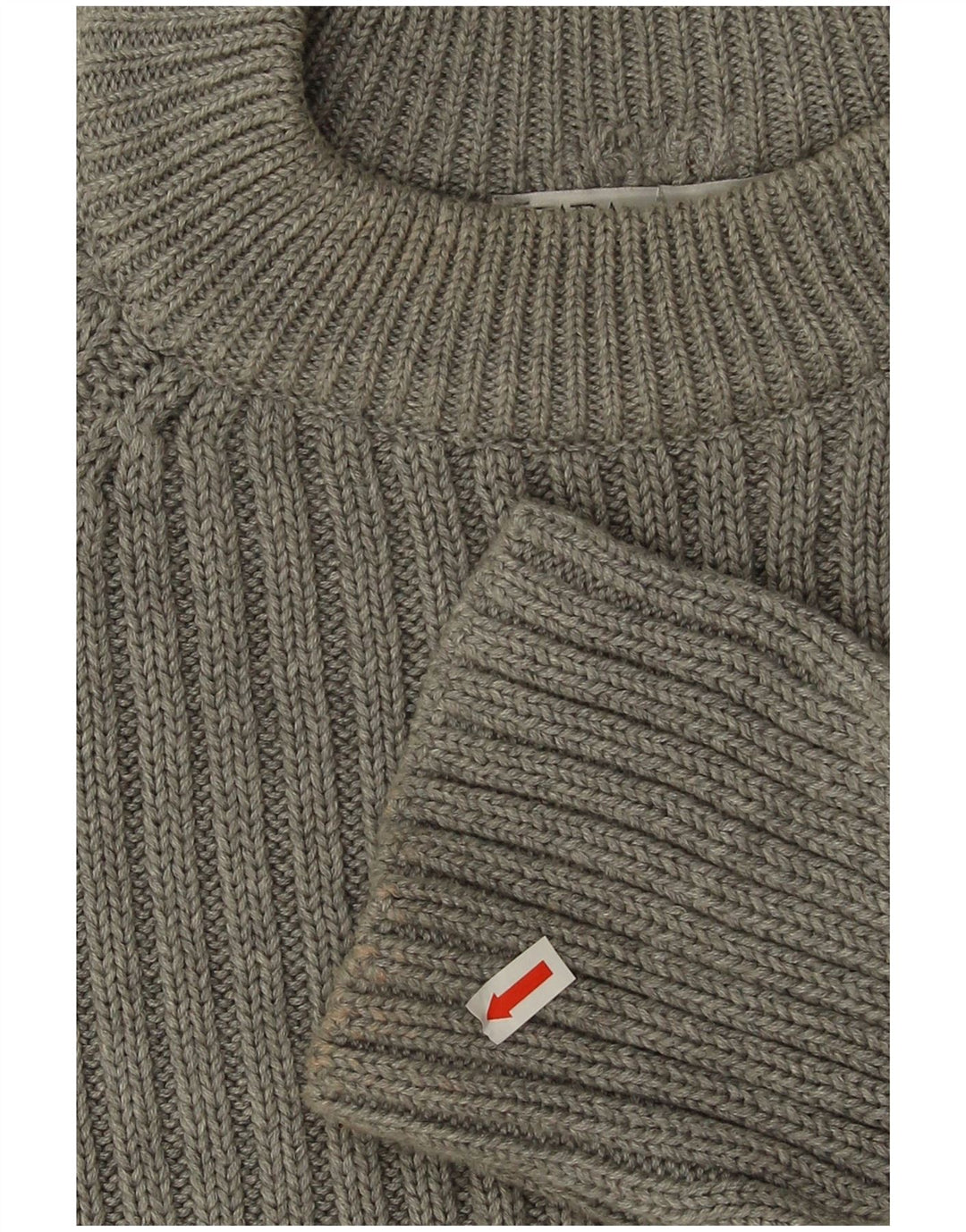 Zara Dame Crop Rundhals Jumper Sweater UK 14 Medium Grey Bomuld