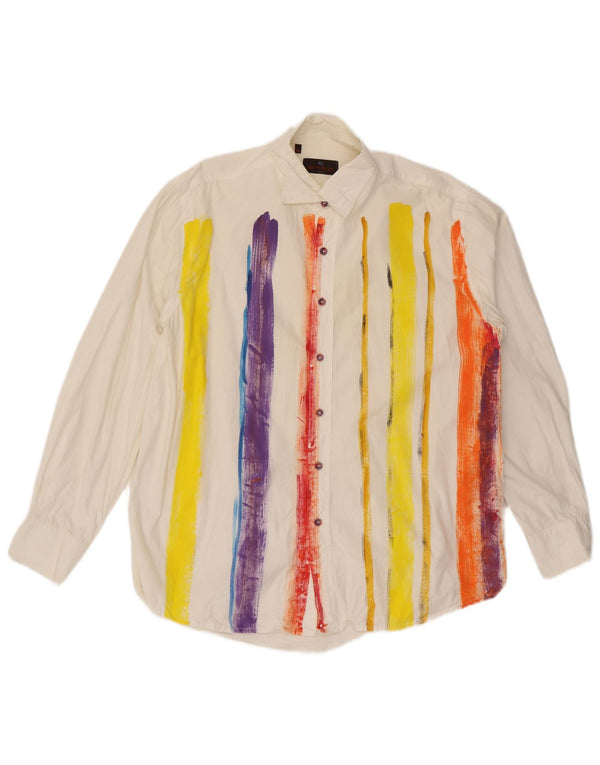 Etro Herreskjorte 2XL Hvidstribet