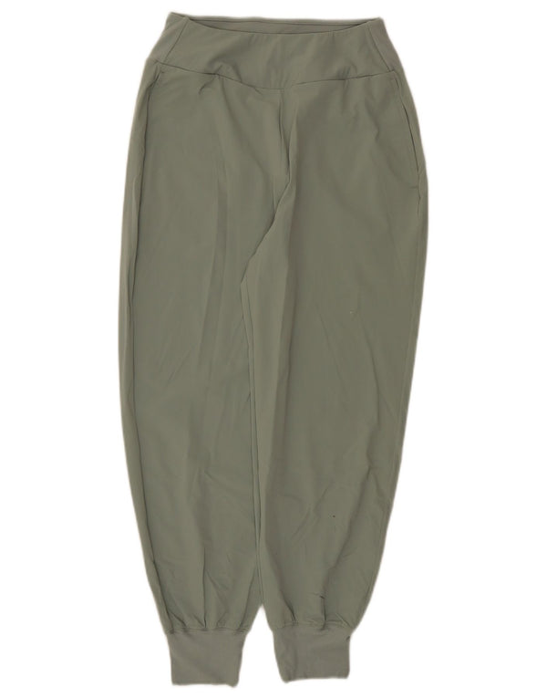 Nike Dame Dri Fit Crop træningsdragt Bukser Joggers UK 10 Small Grå Nylon