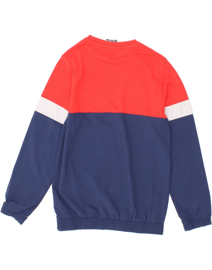 CHAMPION Boys Sweatshirt Jumper 11-12 Years Large Navy Blue Colourblock Vintage Champion and Second-Hand Champion from Messina Hembry 