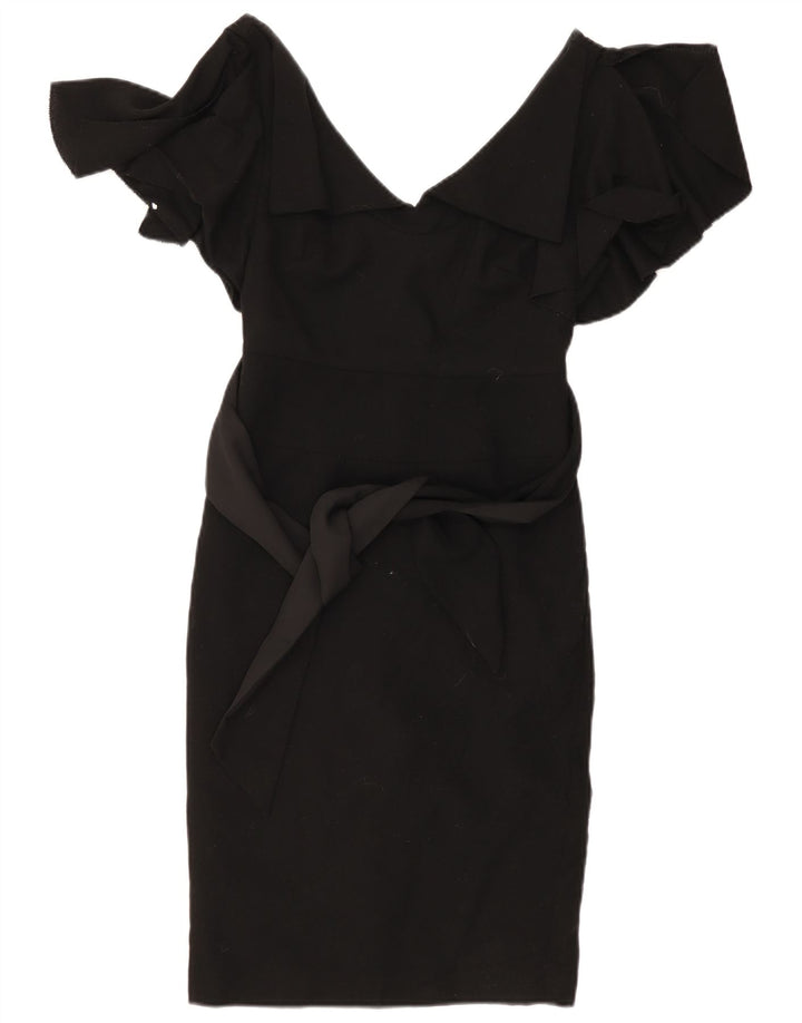 Ted Baker Dame Bodycon Kjole Størrelse 1 XS Sort Uld
