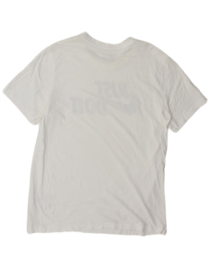 Nike grafisk T-shirt top til mænd, stor hvid bomuld