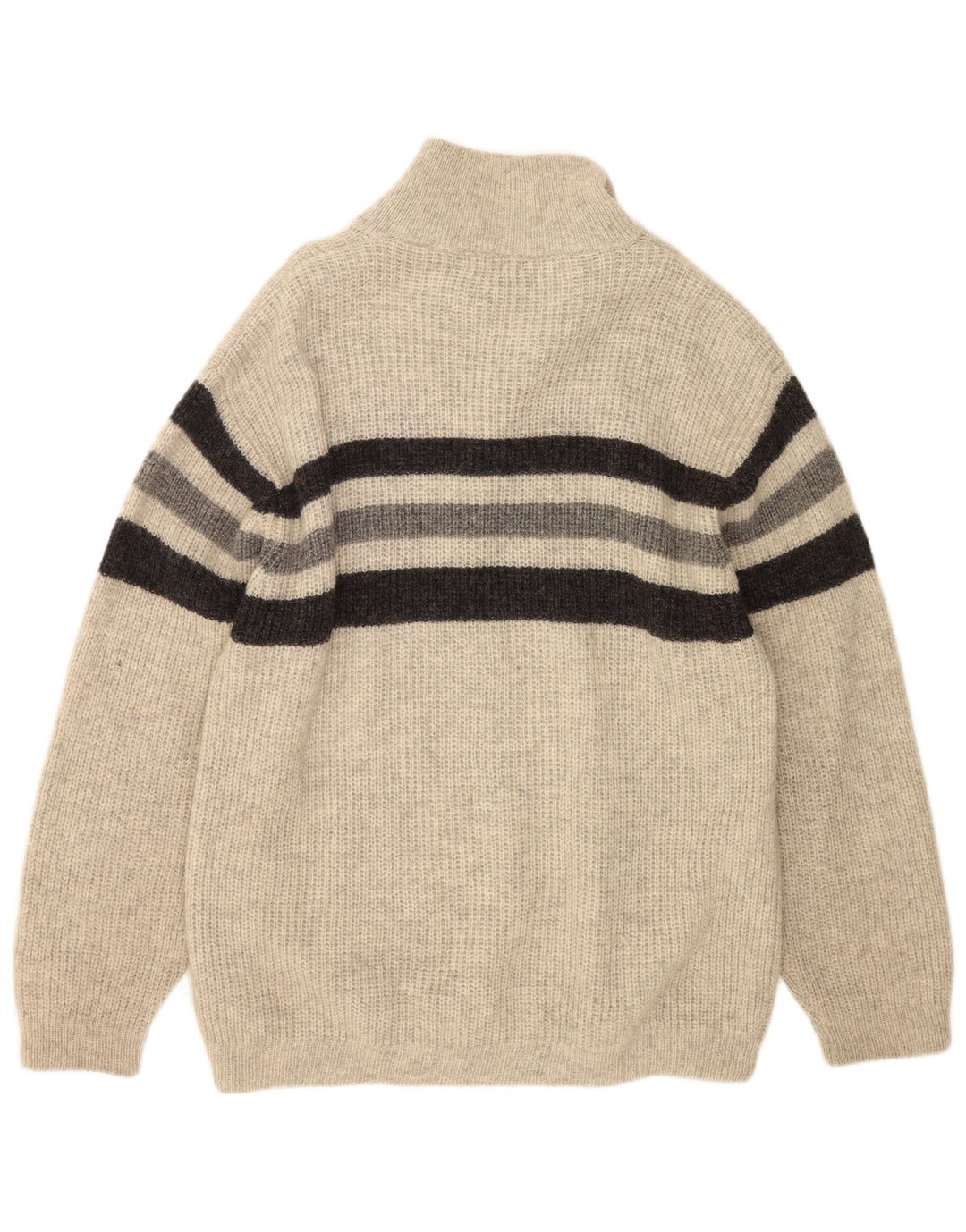O'Neill Herre Polo Neck Jumper Sweater Stor Grå Stribet