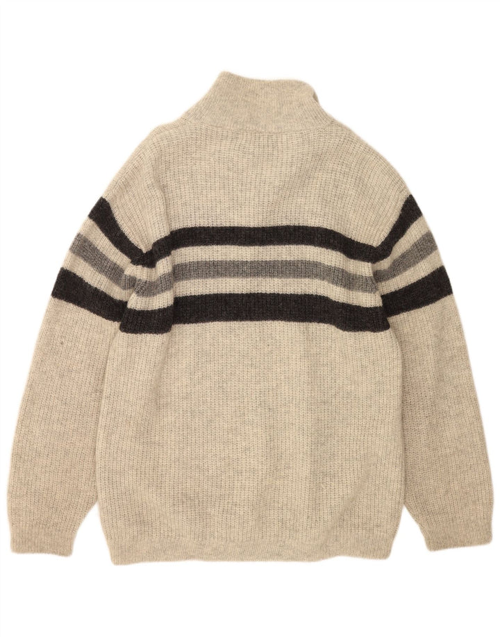 O'Neill Herre Polo Neck Jumper Sweater Stor Grå Stribet