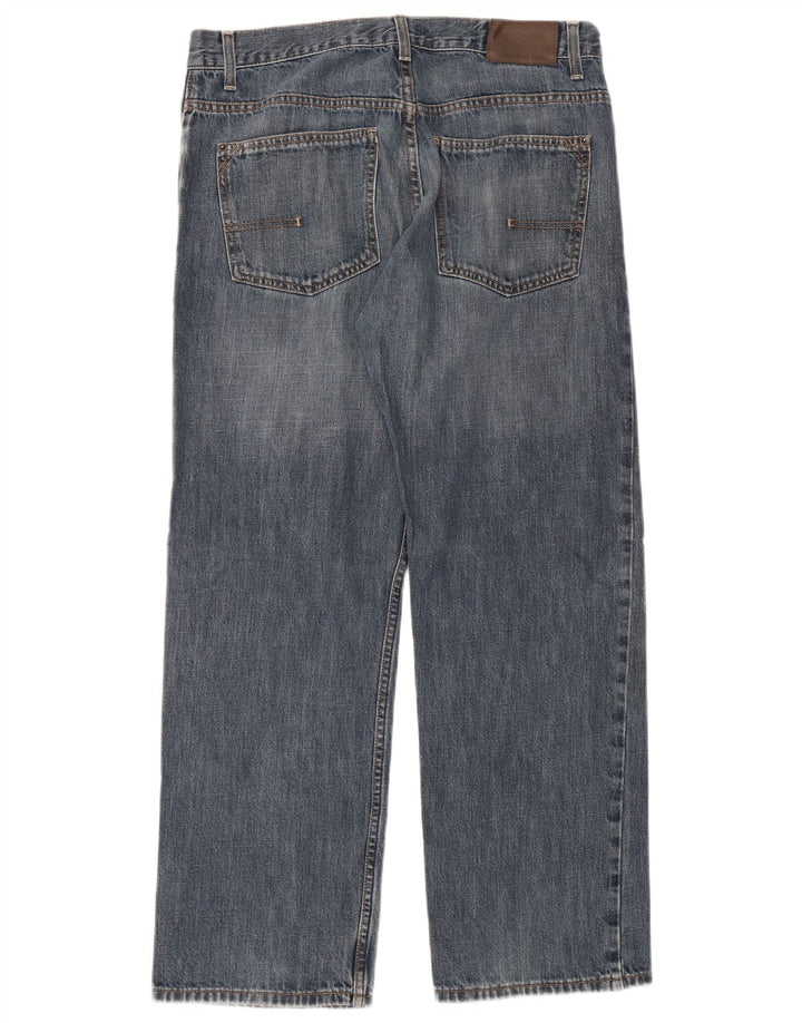 Calvin Klein Straight Jeans til mænd W34 L30 Blå Bomuld