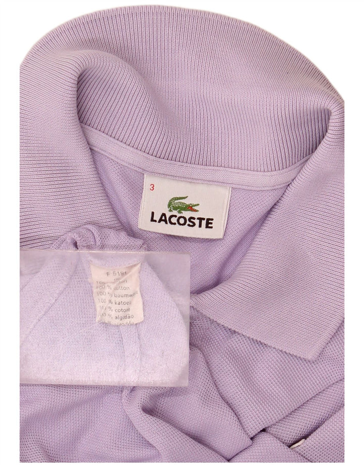 Lacoste herre poloshirt størrelse 3 Lille lilla bomuld