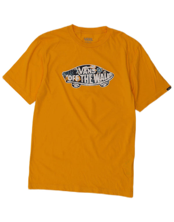 Vans Boys Classic Fit Grafisk T-shirt Top 14-15 år XL Gul Bomuld