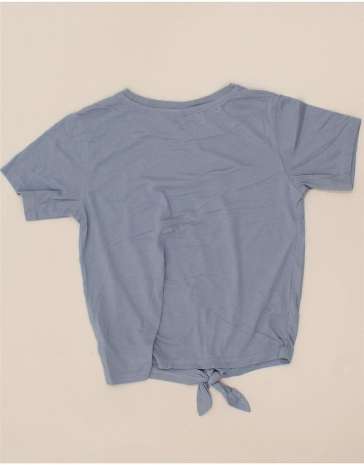 PUMA Womens Front Tie Graphic T-Shirt Top US 8/10 Medium Blue Cotton Vintage Puma and Second-Hand Puma from Messina Hembry 