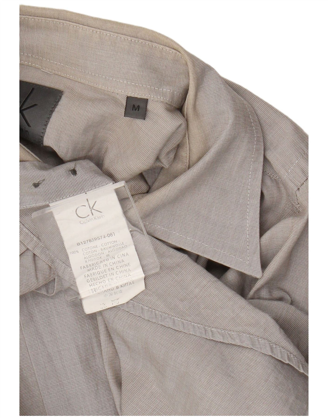 Calvin Klein herreskjorte mellemgrå bomuld