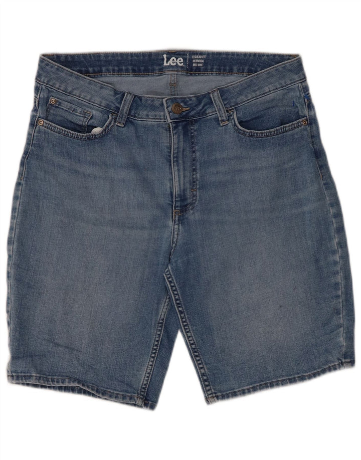 LEE Womens Regular Fit Mid Rise Bermuda-denimshorts W34 Large Blue
