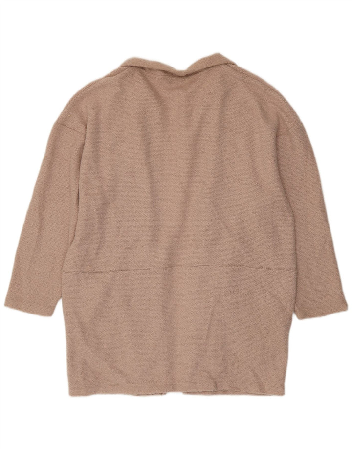 Marks & Spencer Dame Longline Cardigan Sweater UK 20 2XL Pink Polyester