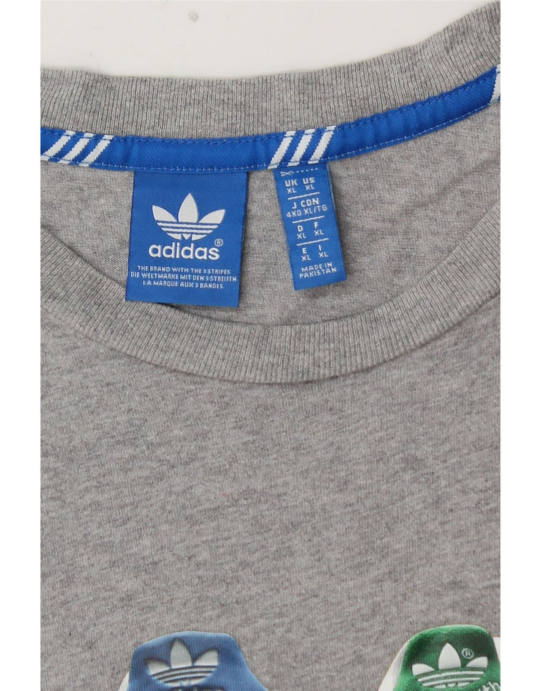 ADIDAS Grafisk T-shirt top til mænd XL Grå