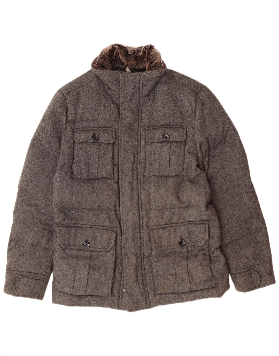 Michael Kors Herre polstret jakke UK 40 Large Grå Polyester