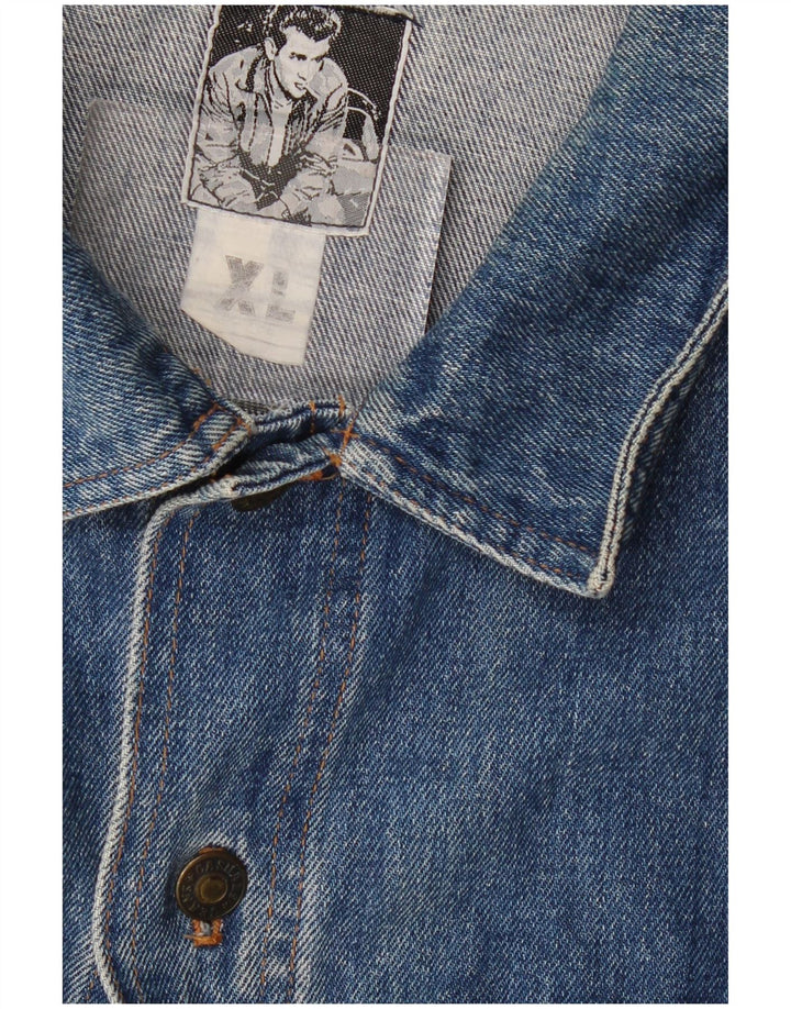 VINTAGE Denimjakke til mænd UK 42 XL Blå Bomuld