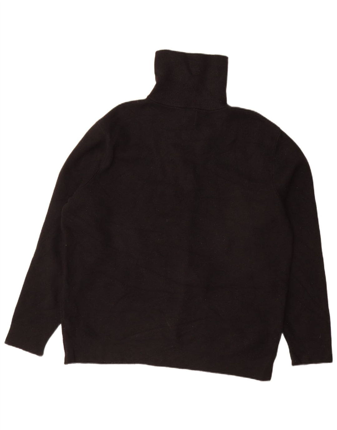 Zara Herre Zip Neck Jumper Sweater XL Sort Viscose