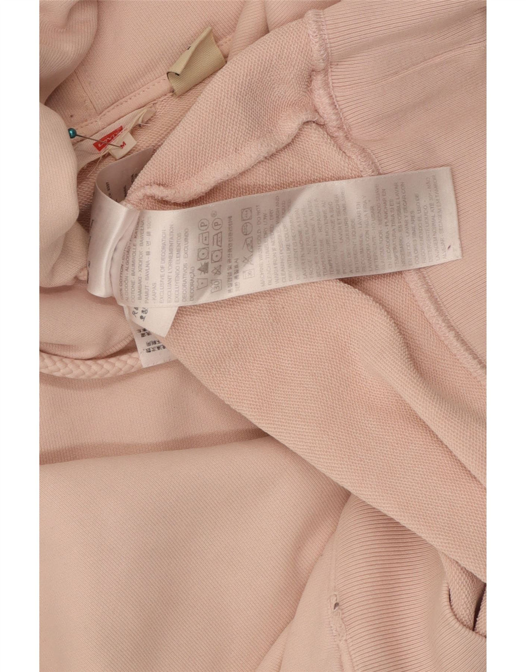 Levi's Dame Hættetrøje UK 14 Medium Pink Bomuld
