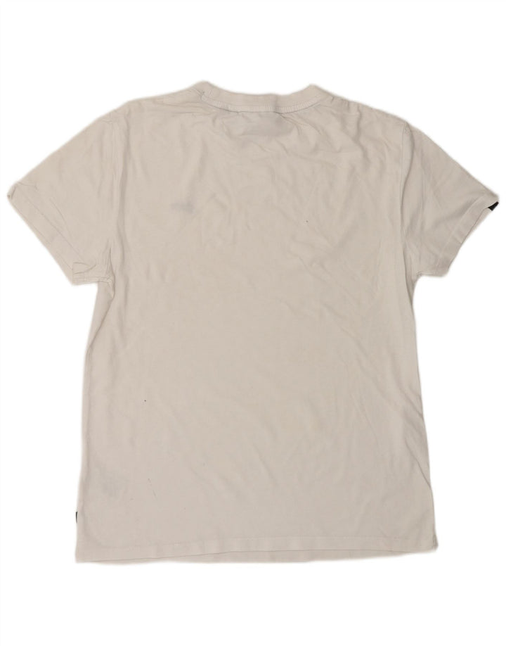 SUPERDRY Herre T-Shirt Top Medium Hvid Bomuld