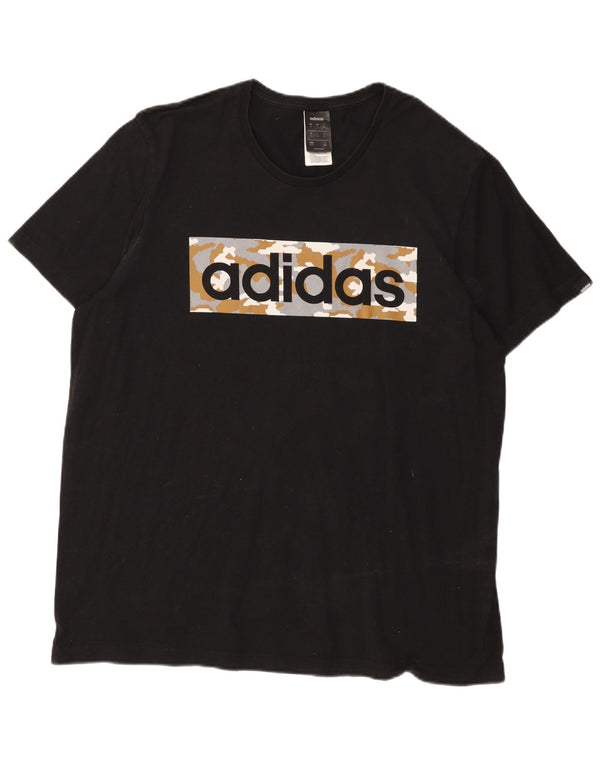 Adidas Herre grafisk T-shirt top XL sort bomuld