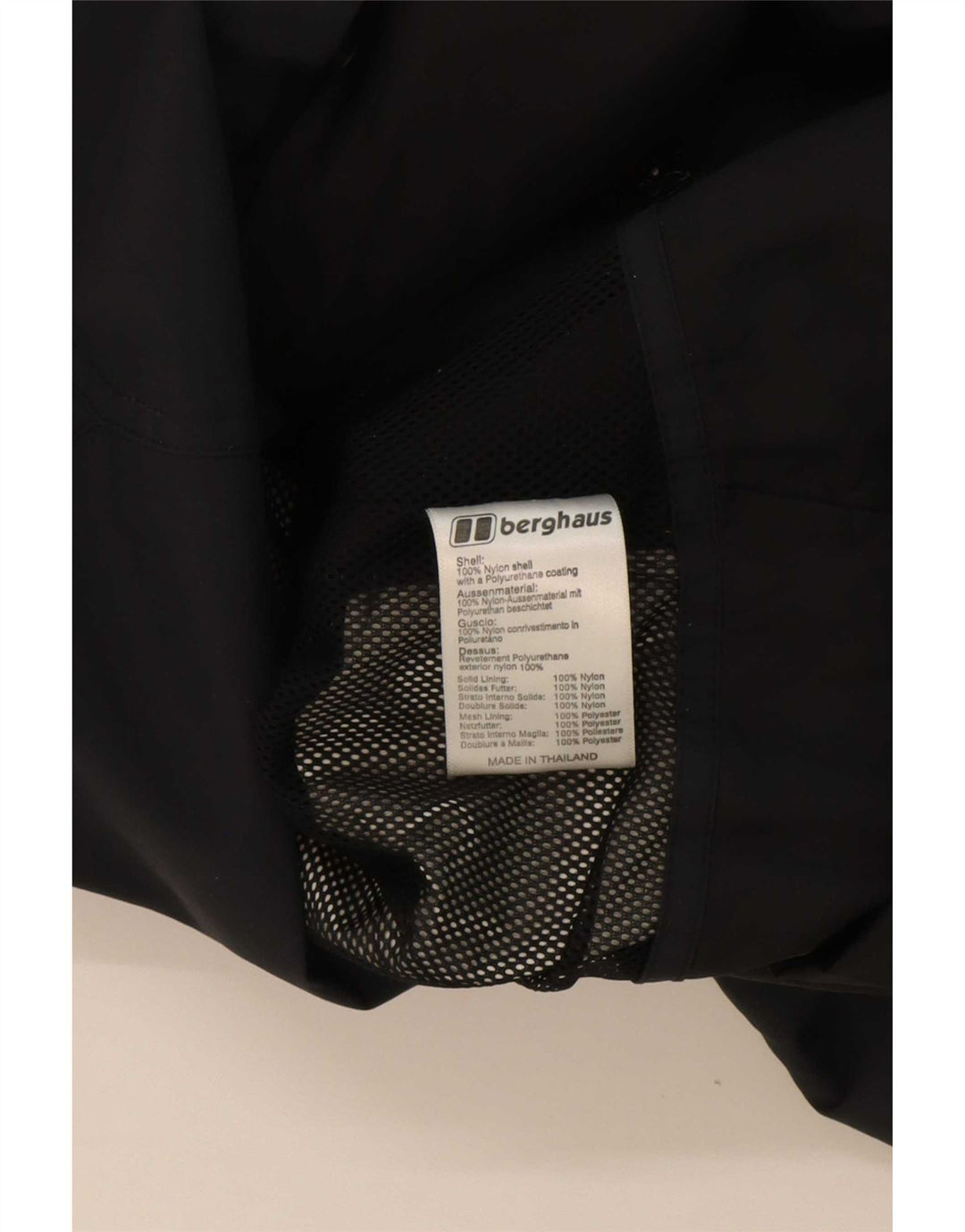 Berghaus Regnjakke med hætte til drenge 7-8 år marineblå nylon