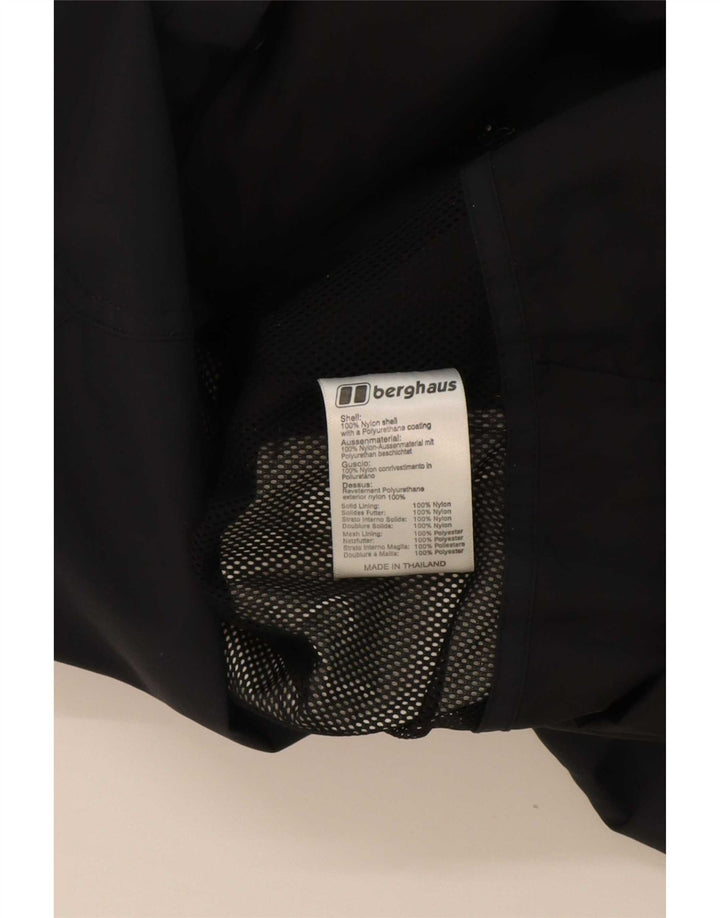 Berghaus Regnjakke med hætte til drenge 7-8 år marineblå nylon