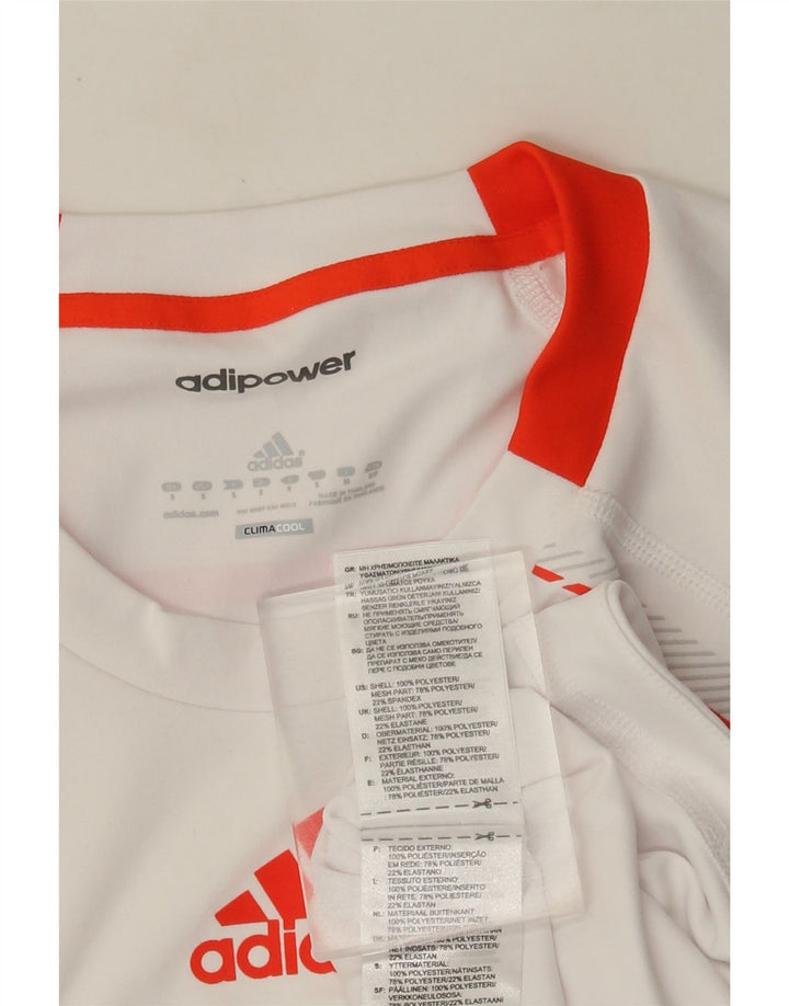 Adidas Herre Climacool T-Shirt Top Lille hvid Colourblock Polyester