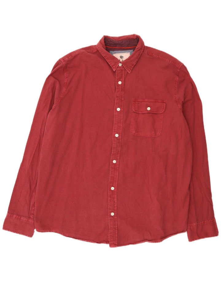 Fat Face herreskjorte 2XL Bourgogne bomuld