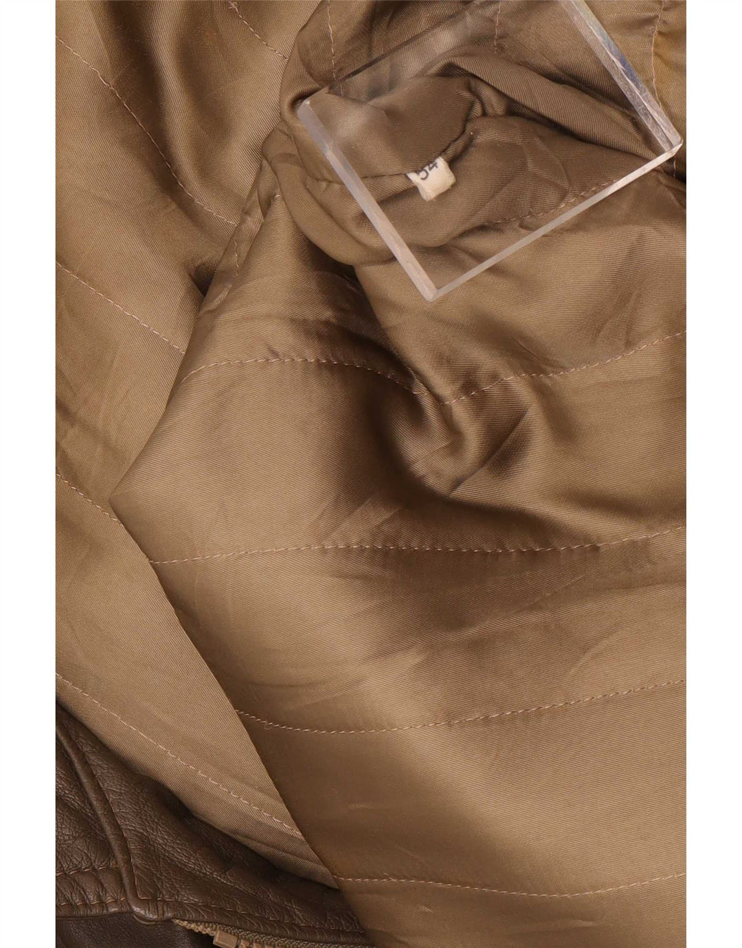 Vintage herre læderjakke IT 54 2XL Brun