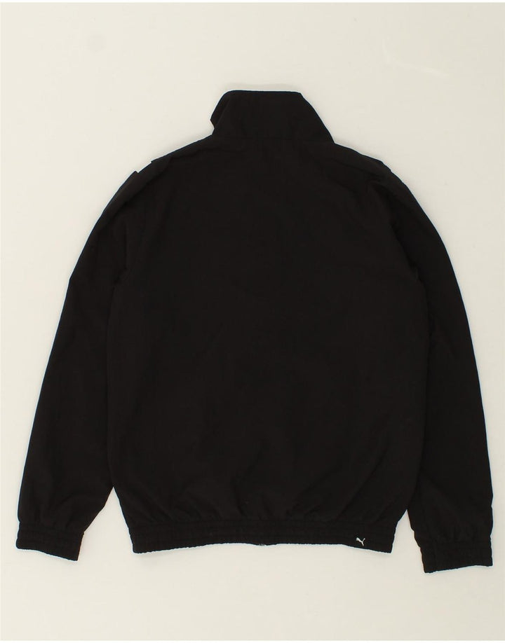 PUMA Boys Graphic Tracksuit Top Jacket 9-10 Years Black Colourblock Vintage Puma and Second-Hand Puma from Messina Hembry 