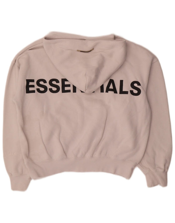 Essentials Dame grafisk oversized hættetrøje Jumper UK 2 2XS hvid bomuld