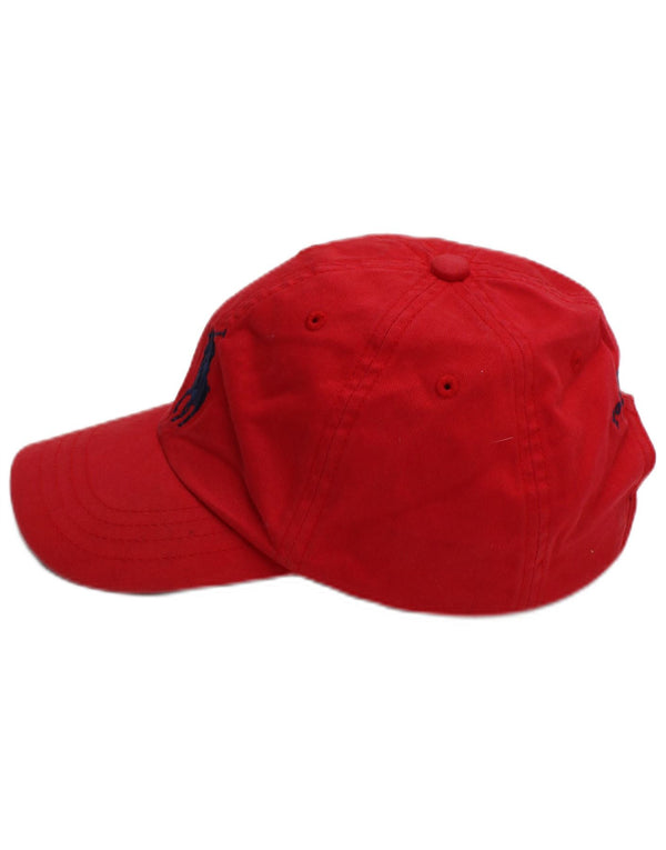 POLO RALPH LAUREN Boys Baseball Cap One Size 4-7 Years Red Cotton Sports