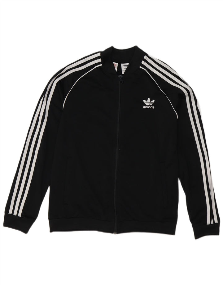 Adidas Drenge Træningsdragt Topjakke 13-14 År Sort Polyester
