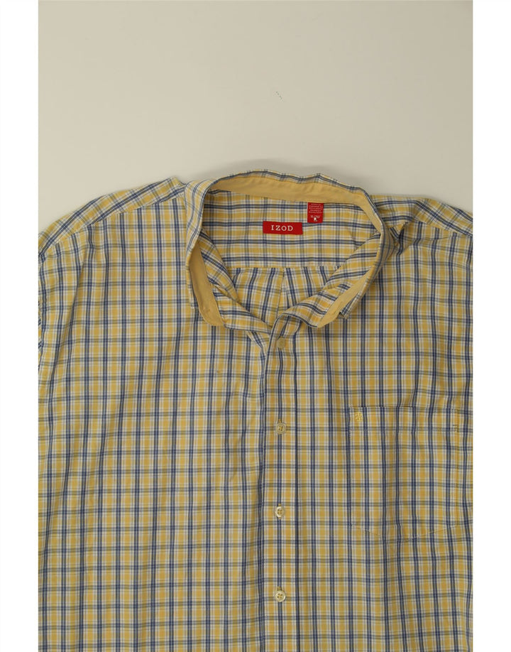 IZOD Mens Shirt XL Yellow Check Cotton Vintage Izod and Second-Hand Izod from Messina Hembry 