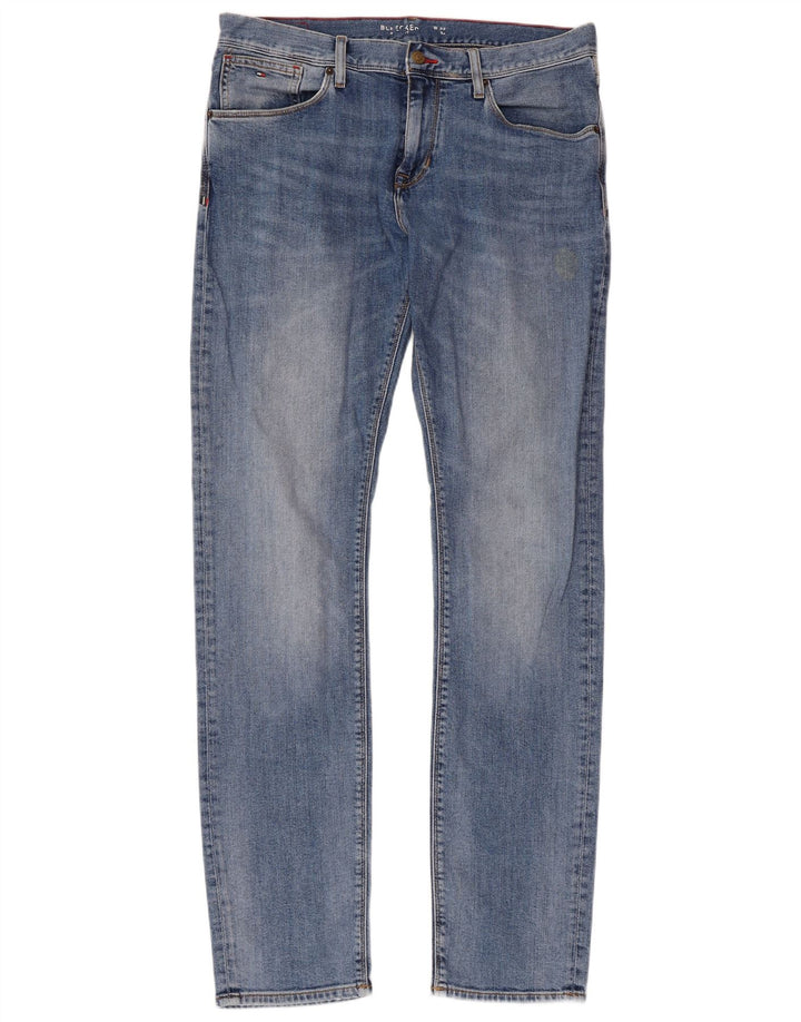TOMMY HILFIGER Herre Bleecker Slim Jeans W33 L34 Blå Bomuld