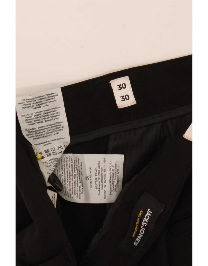 Jack & Jones Herre Marco Slim Chino Bukser W30 L30 Sort Polyester