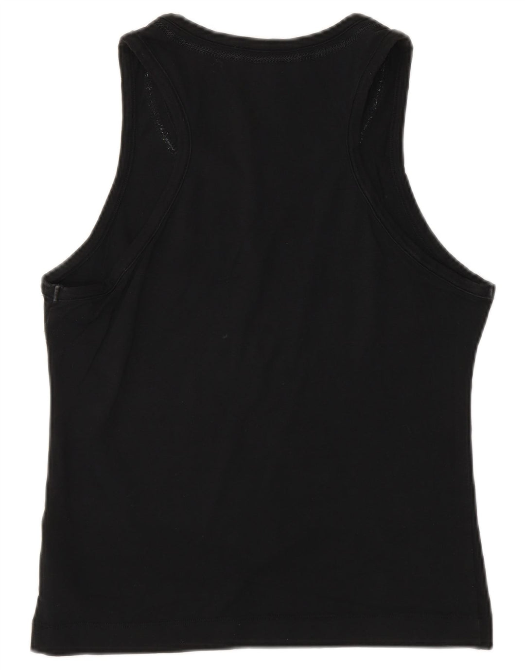 LIU JO Womens Vest Top UK 12 Medium Black Cotton