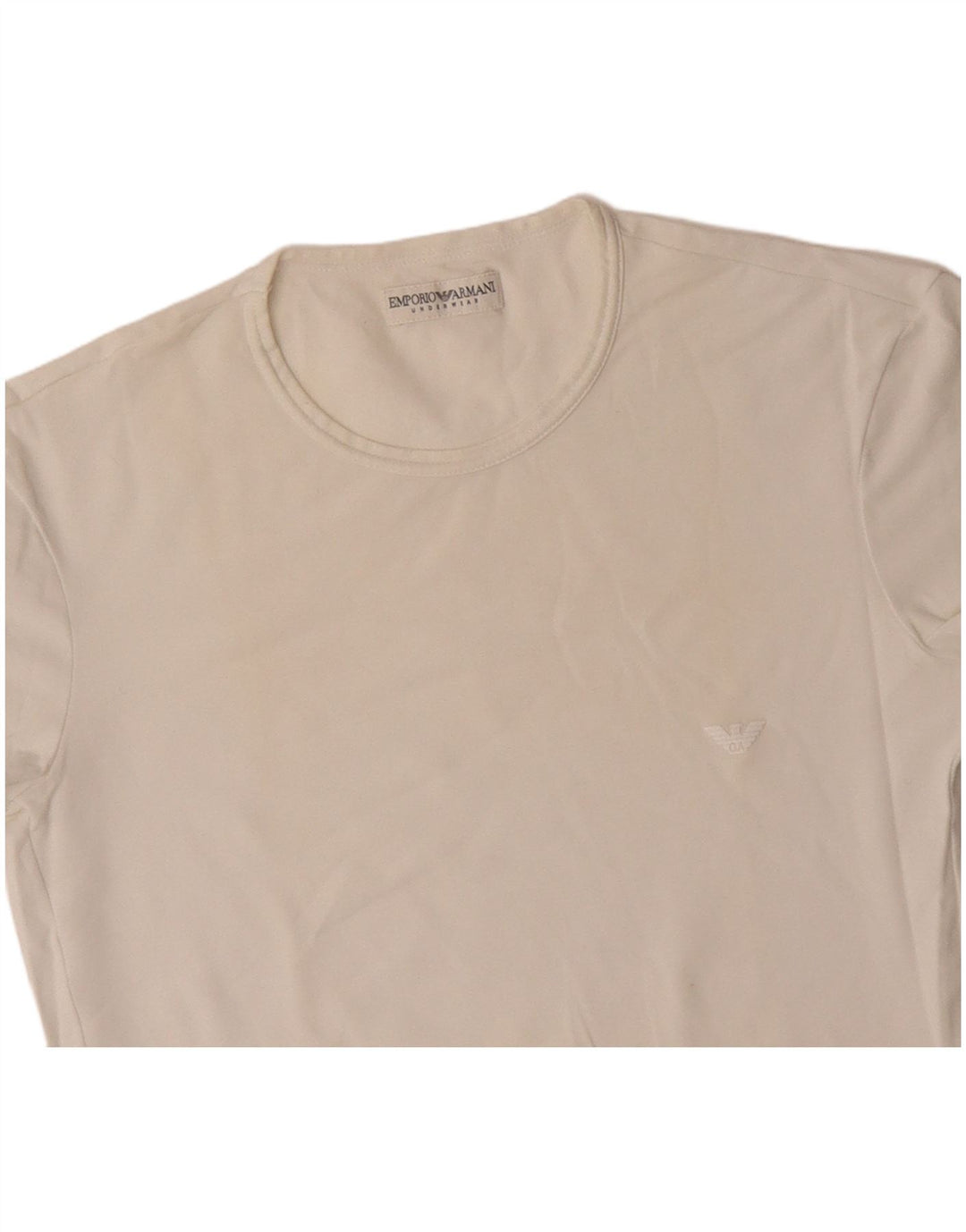 EMPORIO ARMANI Dame T-Shirt Top UK 10 Small White