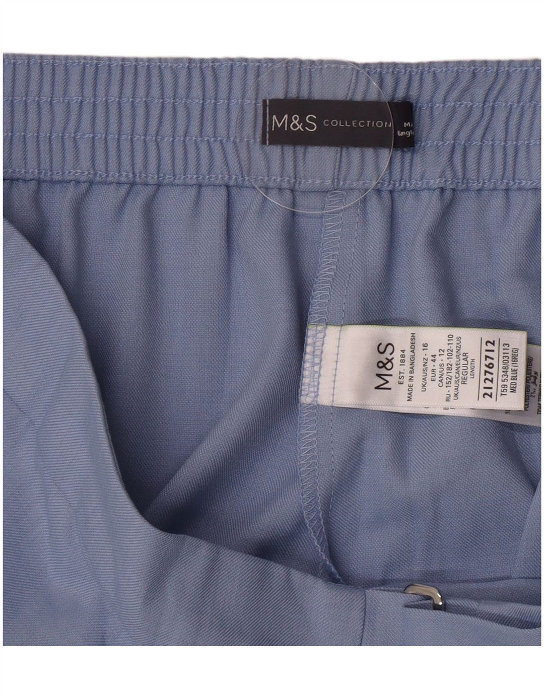 Marks & Spencer Regular Fit Bukser til kvinder UK 16 Large W34 L28 Blå