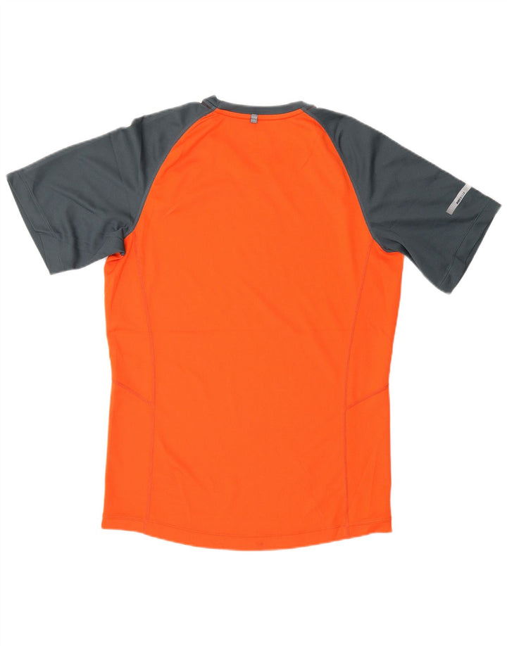 NIKE Herre Dri Fit T-Shirt Top Lille Orange Colourblock