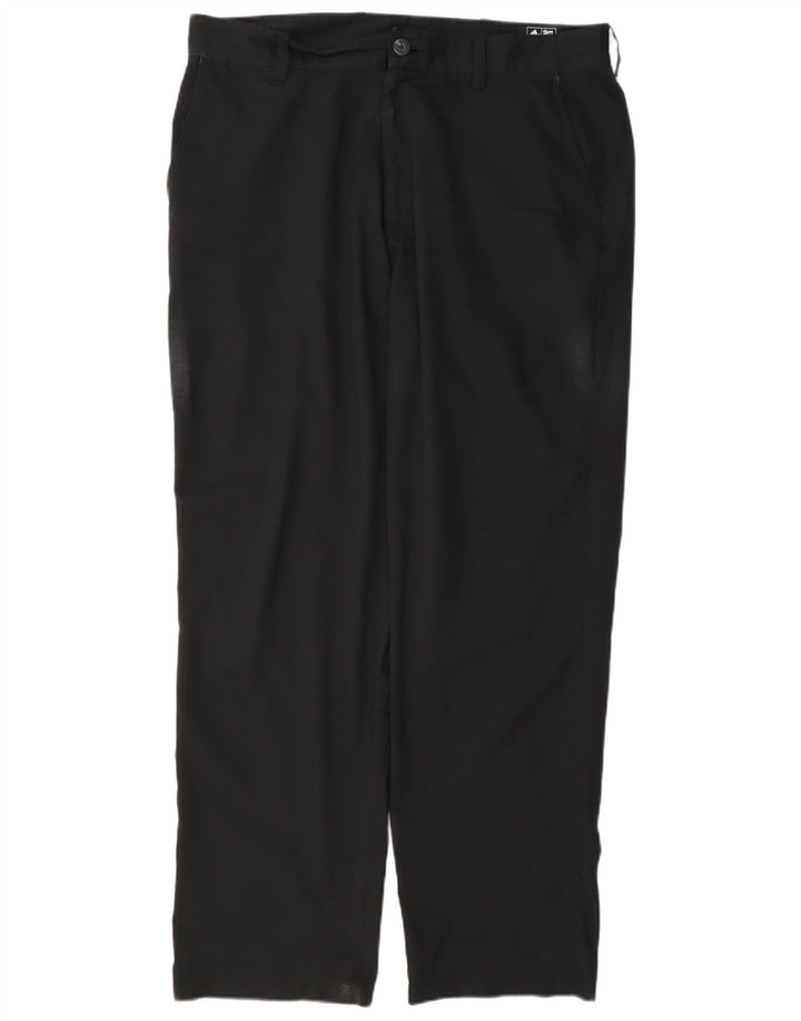 Adidas Straight Chino-bukser til mænd W36 L30 Sort polyester