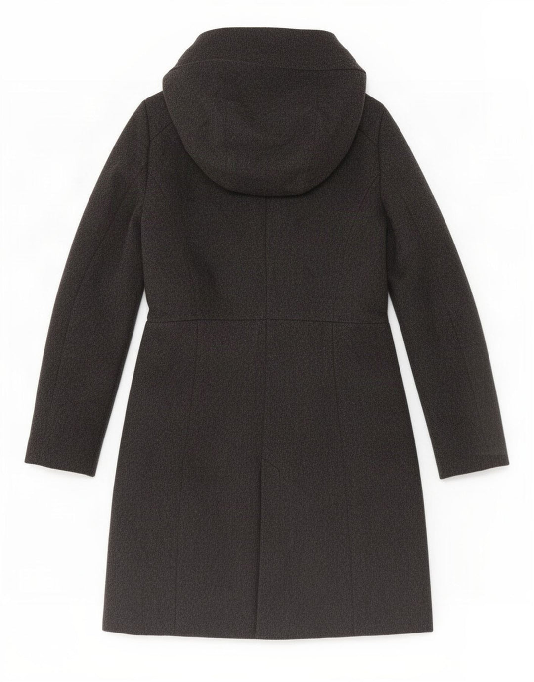 Zara Dame Hooded Full Zip Overcoat UK 14 Large Grå