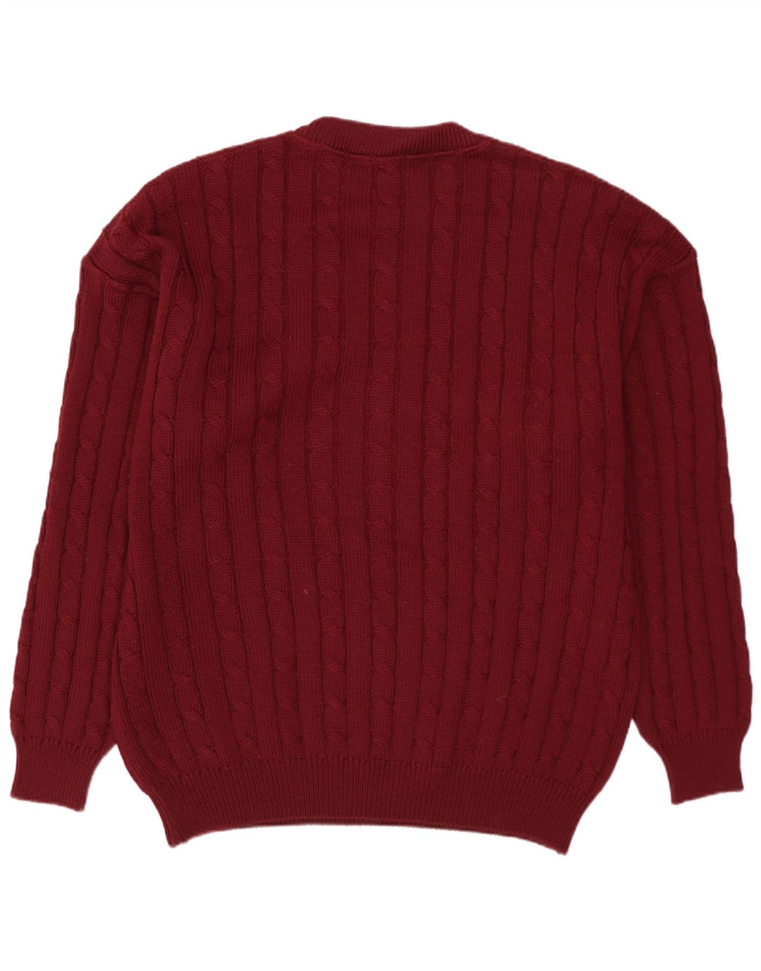 HVID SEJL Herre Crew Neck Jumper Sweater XL Maroon Wool