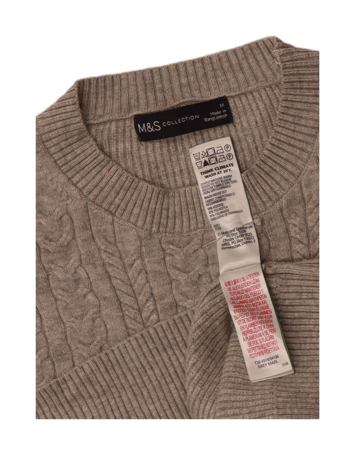 Marks & Spencer dame sweater med rund hals i overstørrelse UK 14 mellemgrå