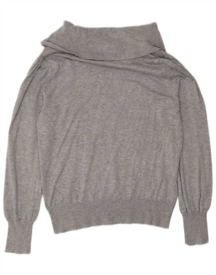 Marks & Spencer Dame Rullehals sweater UK 12 Medium Grå Viscose