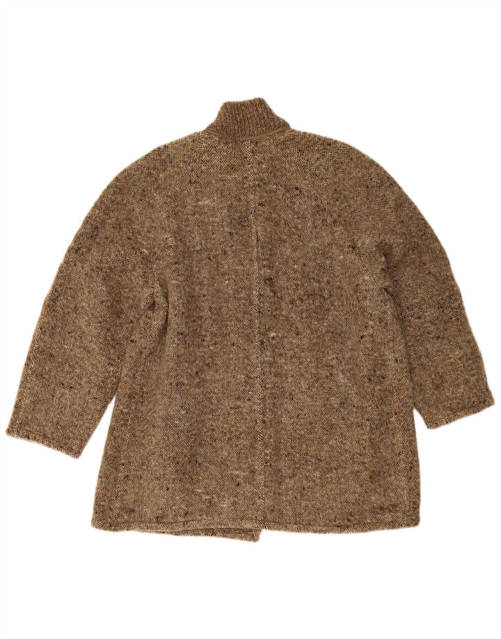 Vintage overfrakke til kvinder UK 14 store beige flækkede