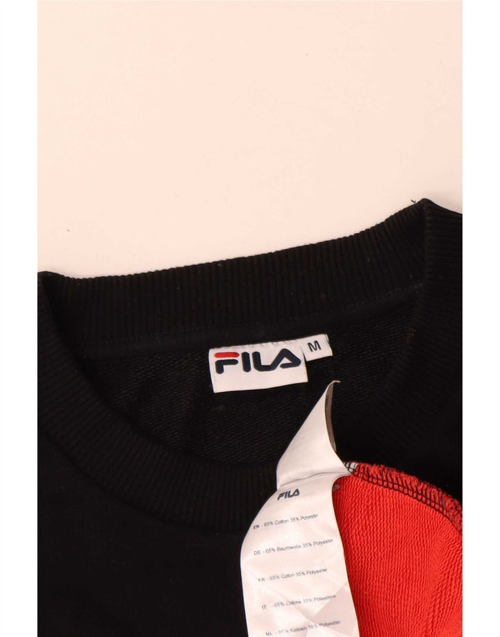Fila Dame Grafisk Sweatshirt Jumper UK 14 Medium Flerfarvet