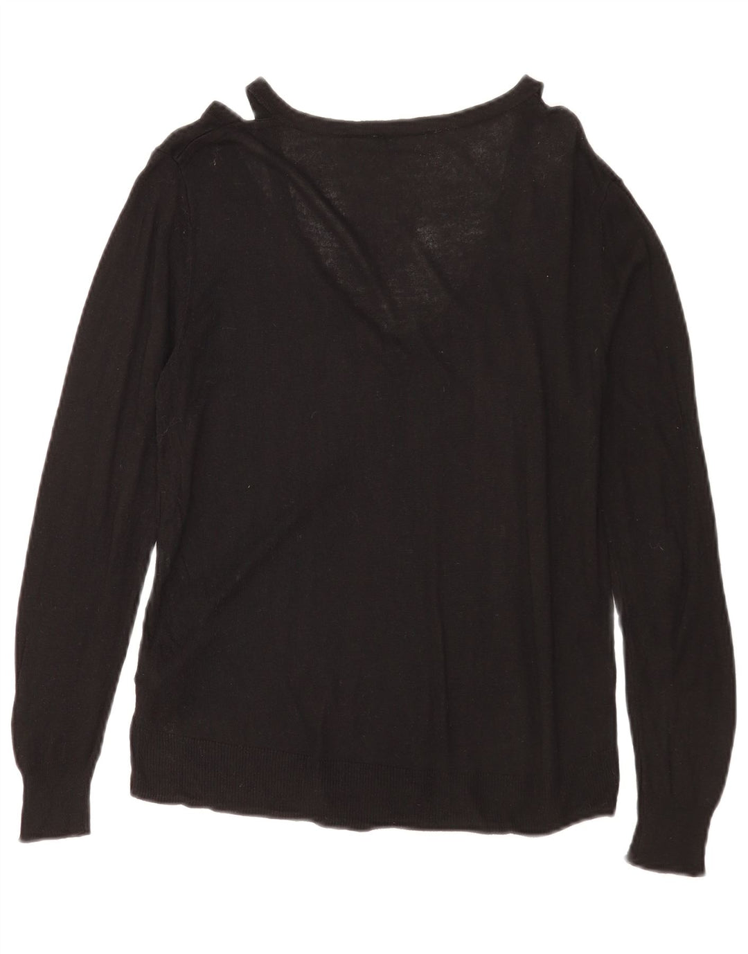 Zara Dame V-hals sweater UK 14 Medium Sort Viscose