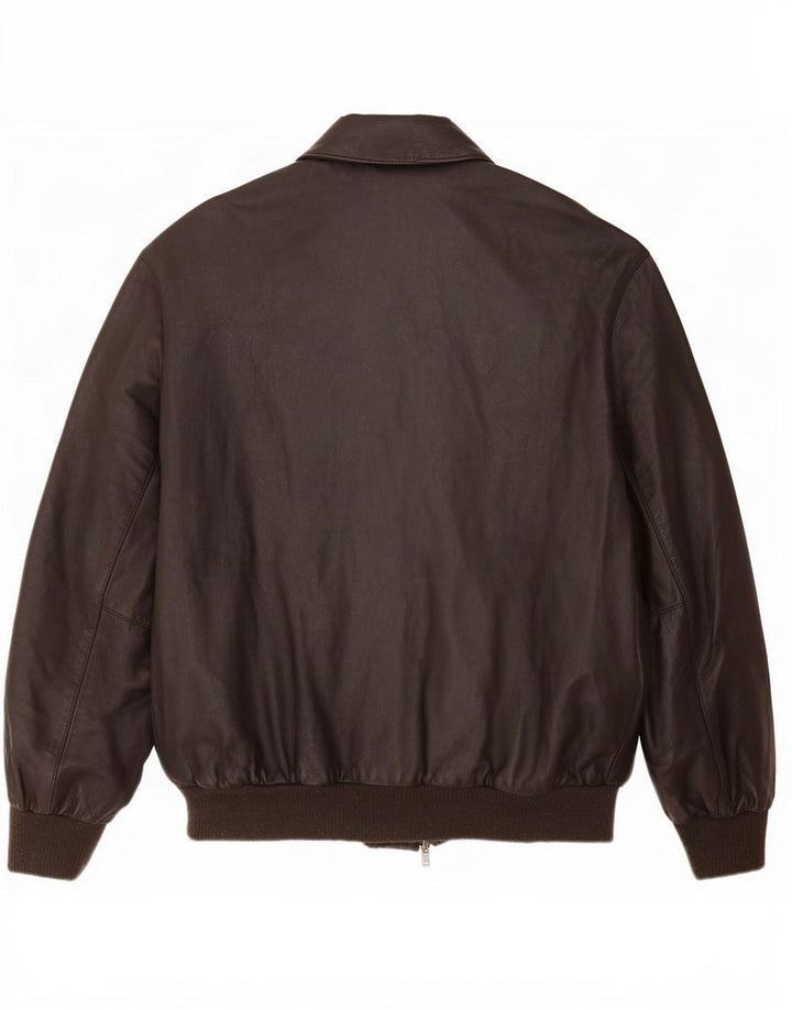 Sisley Herre Læderjakke UK 38 Medium Brun