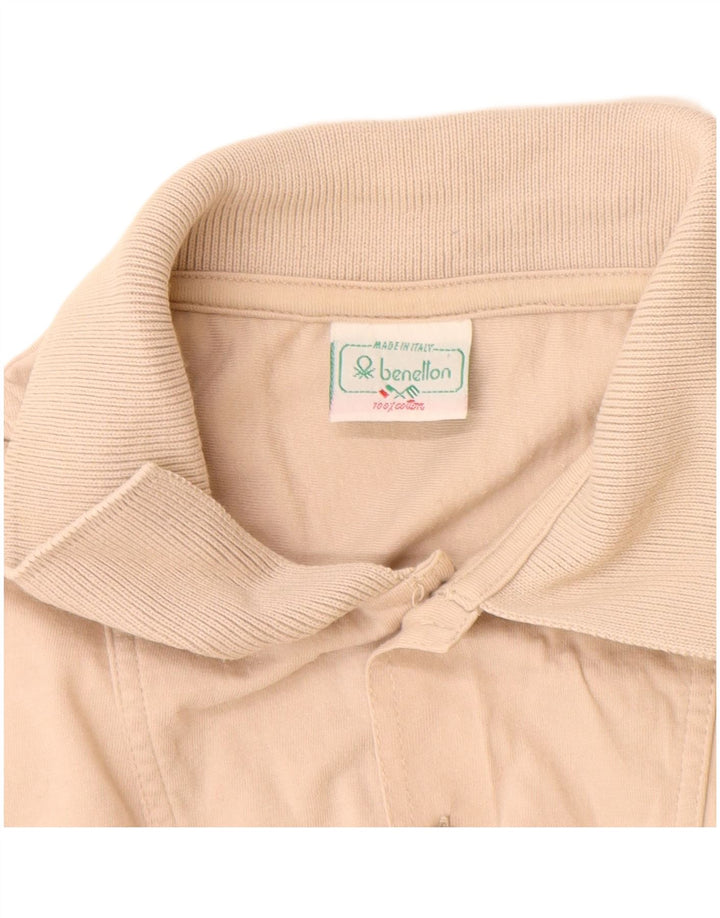 BENETTON Poloshirt til mænd Medium Beige Bomuld