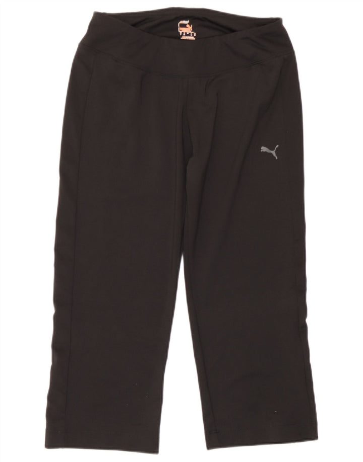 Puma Dame Capri Træningsdragt Bukser UK 10 Small Black